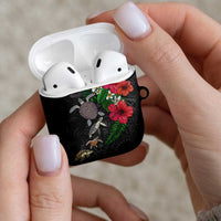 Hawaiian Tropical Plants and Turtles AirPods Case Polynesian Art Motifs LT03 - Polynesian Pride