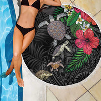 Hawaiian Tropical Plants and Turtles Beach Blanket Polynesian Art Motifs LT03 - Polynesian Pride