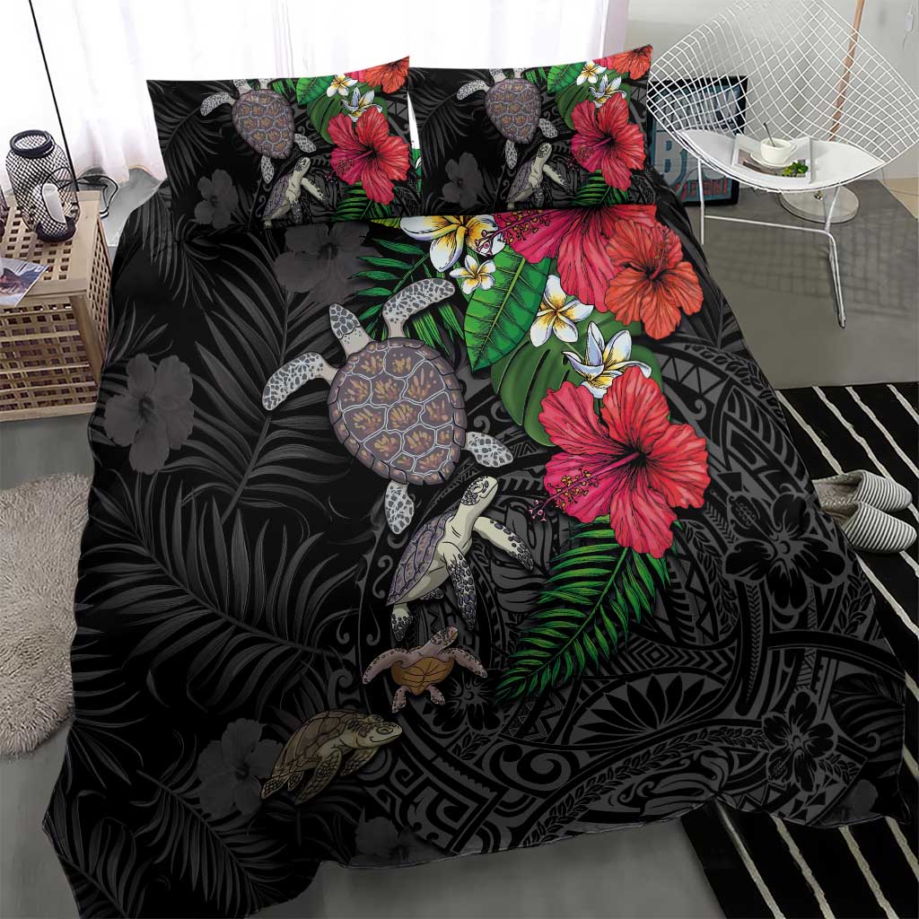 Hawaiian Tropical Plants and Turtles Bedding Set Polynesian Art Motifs LT03 - Polynesian Pride