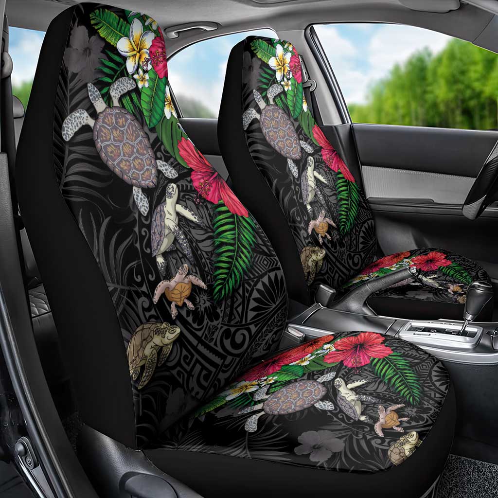 Hawaiian Tropical Plants and Turtles Car Seat Cover Polynesian Art Motifs LT03 - Polynesian Pride