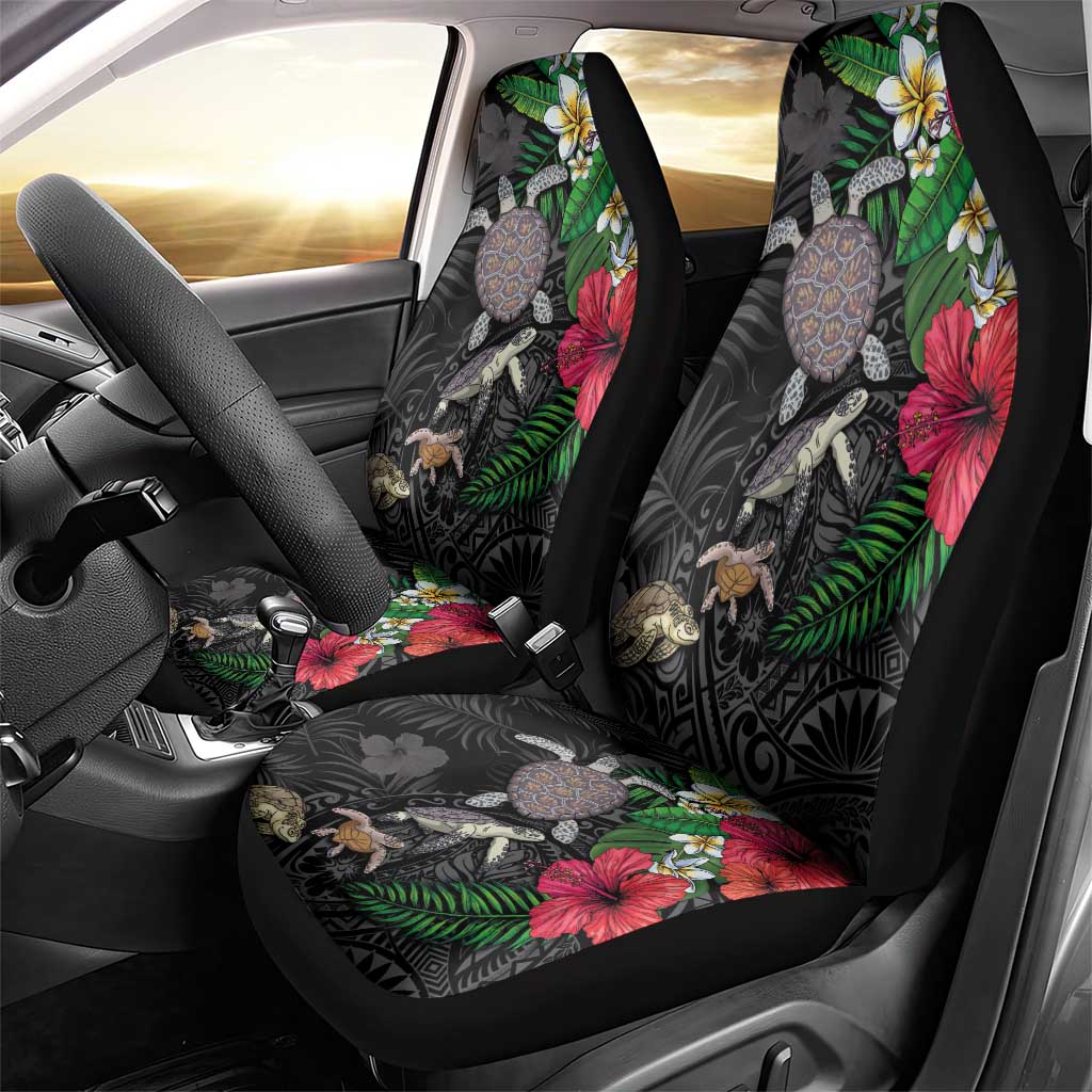 Hawaiian Tropical Plants and Turtles Car Seat Cover Polynesian Art Motifs LT03 - Polynesian Pride