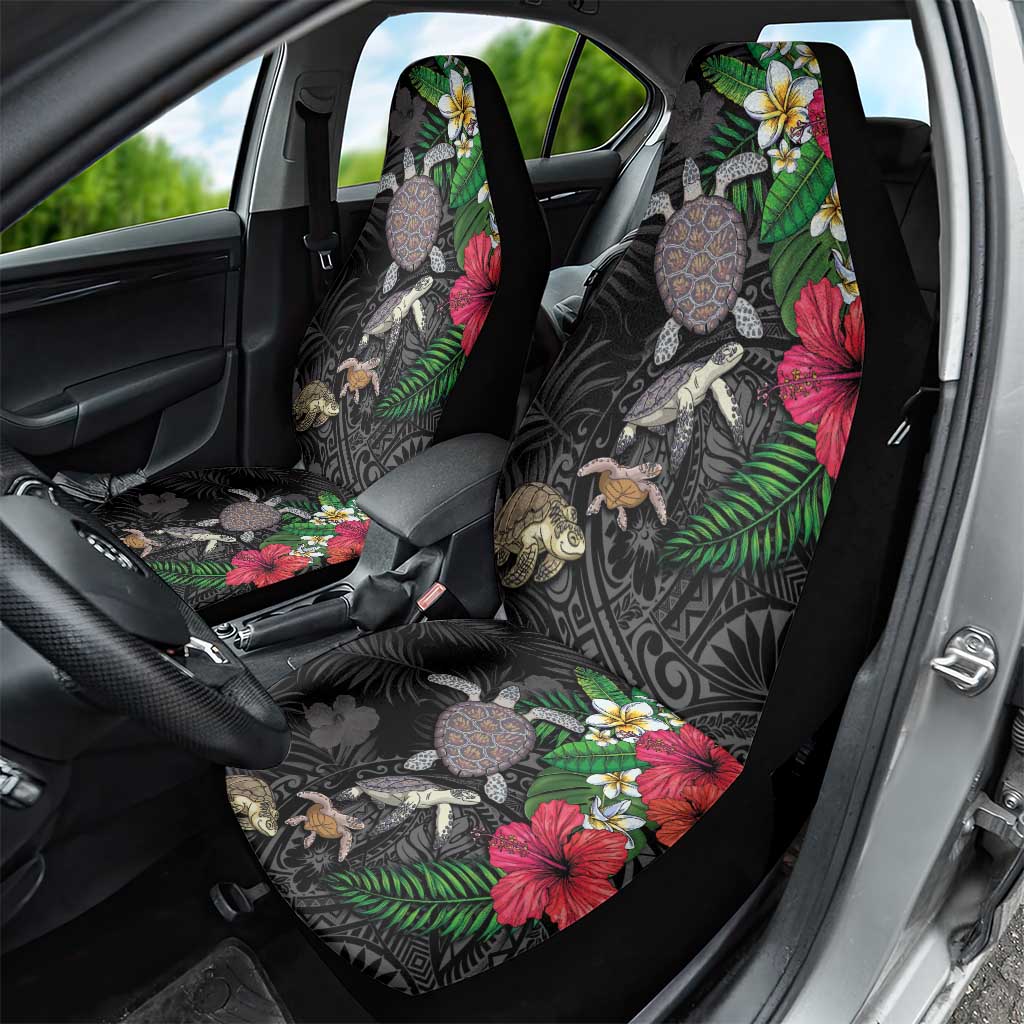 Hawaiian Tropical Plants and Turtles Car Seat Cover Polynesian Art Motifs LT03 - Polynesian Pride