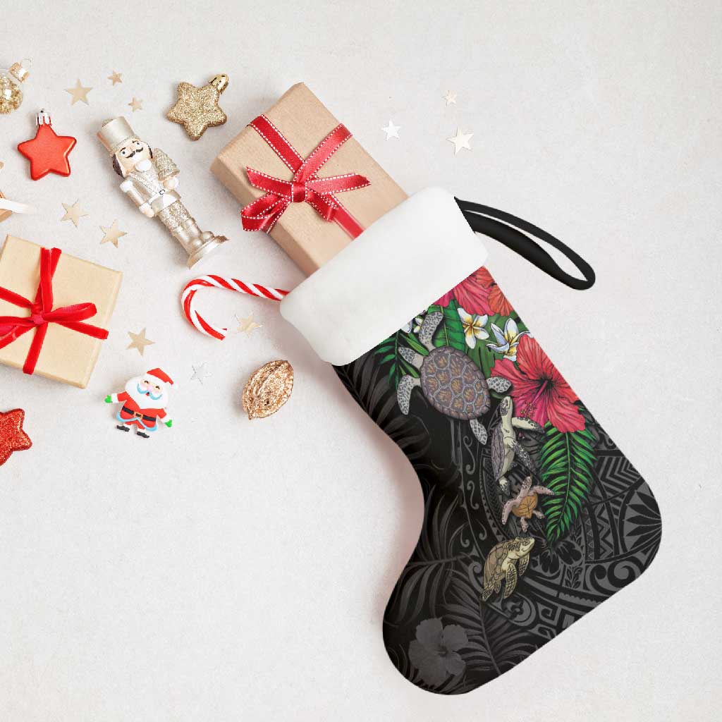 Hawaiian Tropical Plants and Turtles Christmas Stocking Polynesian Art Motifs LT03 - Polynesian Pride