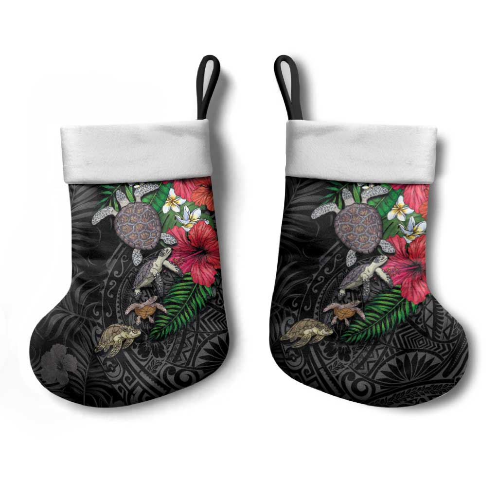 Hawaiian Tropical Plants and Turtles Christmas Stocking Polynesian Art Motifs LT03 - Polynesian Pride