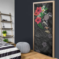 Hawaiian Tropical Plants and Turtles Door Cover Polynesian Art Motifs LT03 - Polynesian Pride