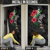 Hawaiian Tropical Plants and Turtles Door Cover Polynesian Art Motifs LT03 - Polynesian Pride