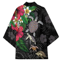 Hawaiian Tropical Plants and Turtles Kimono Polynesian Art Motifs LT03 - Polynesian Pride