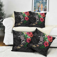 Hawaiian Tropical Plants and Turtles Pillow Cover Polynesian Art Motifs LT03 - Polynesian Pride