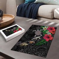 Hawaiian Tropical Plants and Turtles Puzzle Polynesian Art Motifs LT03 - Polynesian Pride
