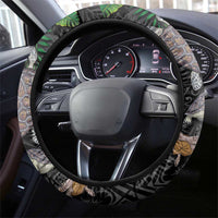 Hawaiian Tropical Plants and Turtles Steering Wheel Cover Polynesian Art Motifs LT03 - Polynesian Pride