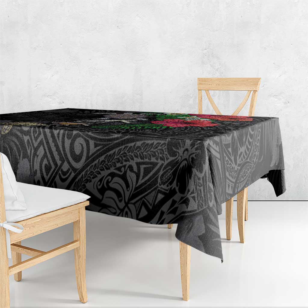 Hawaiian Tropical Plants and Turtles Tablecloth Polynesian Art Motifs LT03 - Polynesian Pride