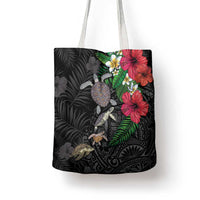 Hawaiian Tropical Plants and Turtles Tote Bag Polynesian Art Motifs LT03 - Polynesian Pride