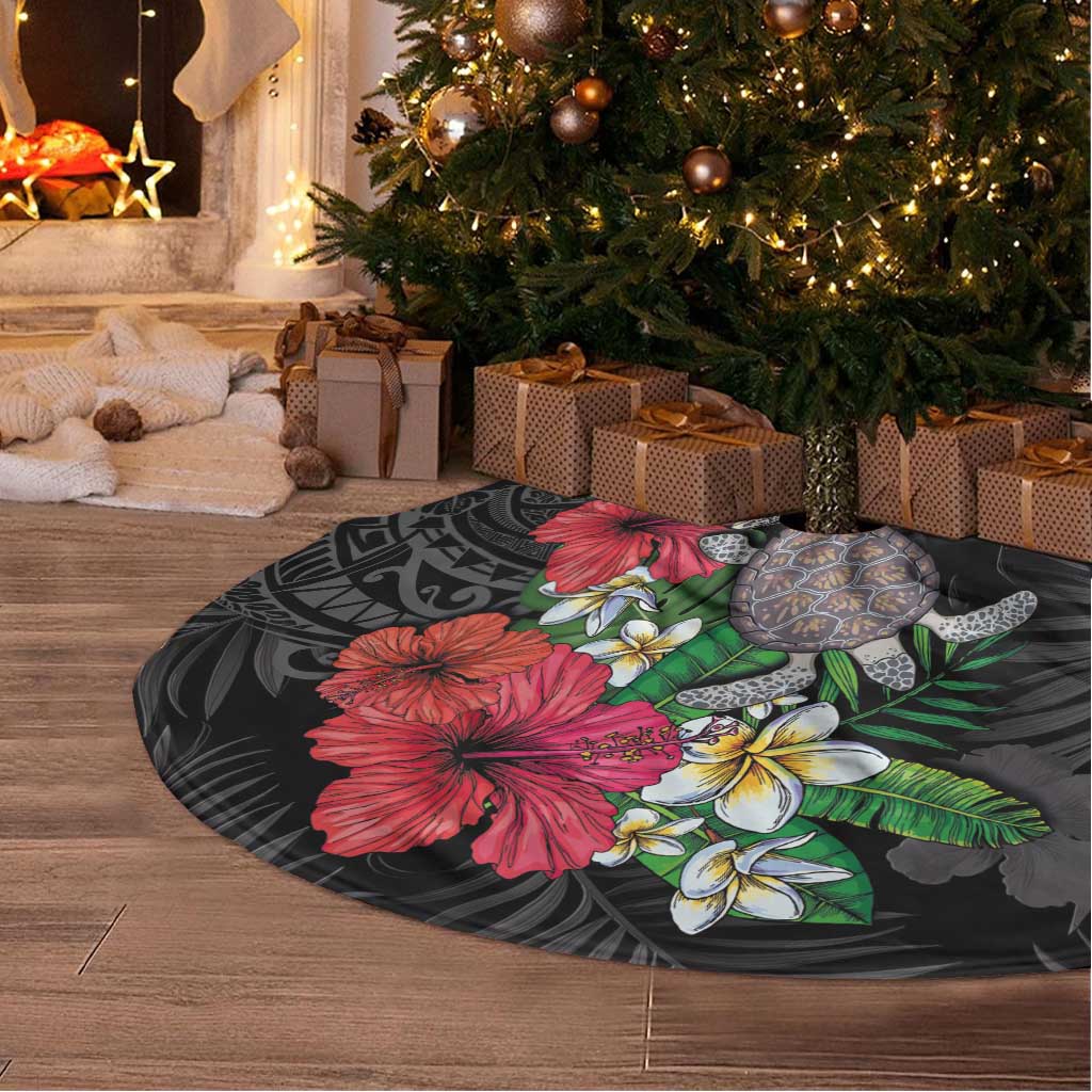 Hawaiian Tropical Plants and Turtles Tree Skirt Polynesian Art Motifs