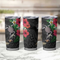 Hawaiian Tropical Plants and Turtles Tumbler Cup Polynesian Art Motifs LT03 - Polynesian Pride