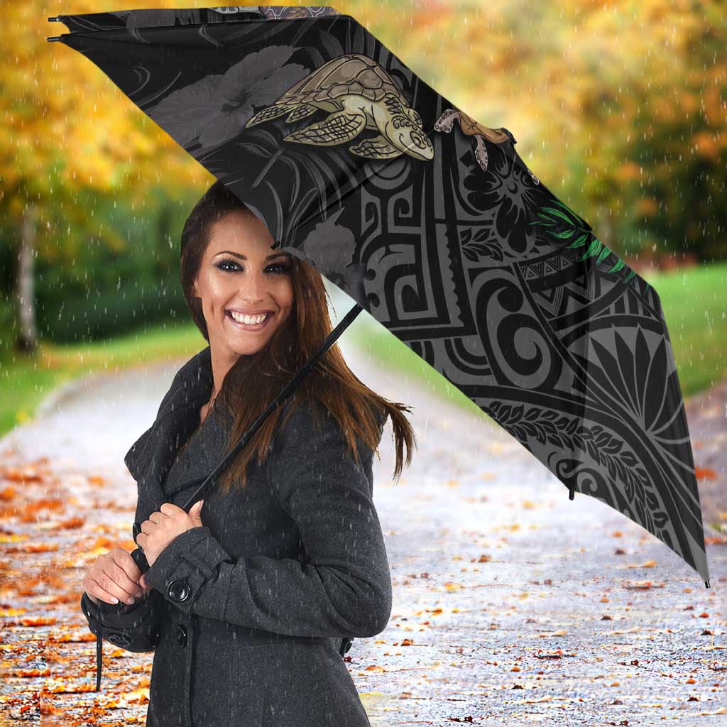 Hawaiian Tropical Plants and Turtles Umbrella Polynesian Art Motifs LT03 - Polynesian Pride