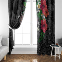 Hawaiian Tropical Plants and Turtles Window Curtain Polynesian Art Motifs LT03 - Polynesian Pride