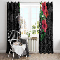 Hawaiian Tropical Plants and Turtles Window Curtain Polynesian Art Motifs LT03 - Polynesian Pride