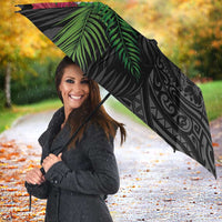 Hawaiian Tropical Plants Umbrella Kakau Tattoo and Polynesian Pattern Half Black Color LT03 - Polynesian Pride