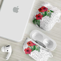 Hawaiian Tropical Plants AirPods Case Kakau Tattoo and Polynesian Pattern Half White Color LT03 - Polynesian Pride