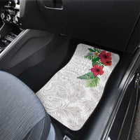 Hawaiian Tropical Plants Car Mats Kakau Tattoo and Polynesian Pattern Half White Color LT03 - Polynesian Pride