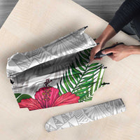 Hawaiian Tropical Plants Umbrella Kakau Tattoo and Polynesian Pattern Half White Color LT03 - Polynesian Pride