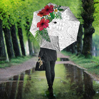 Hawaiian Tropical Plants Umbrella Kakau Tattoo and Polynesian Pattern Half White Color LT03 - Polynesian Pride