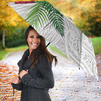 Hawaiian Tropical Plants Umbrella Kakau Tattoo and Polynesian Pattern Half White Color LT03 - Polynesian Pride