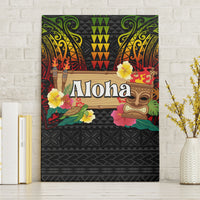Hawaiian Elements and Polynesian Tattoo Canvas Wall Art LT03 Without Frame Black - Polynesian Pride
