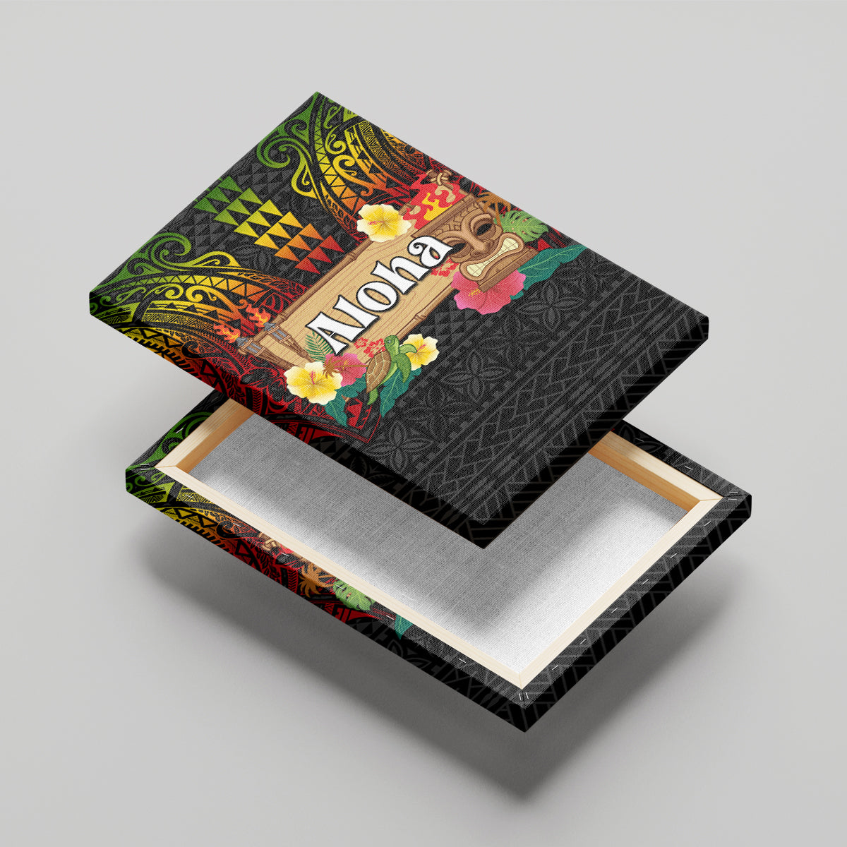 Hawaiian Elements and Polynesian Tattoo Canvas Wall Art LT03 - Polynesian Pride