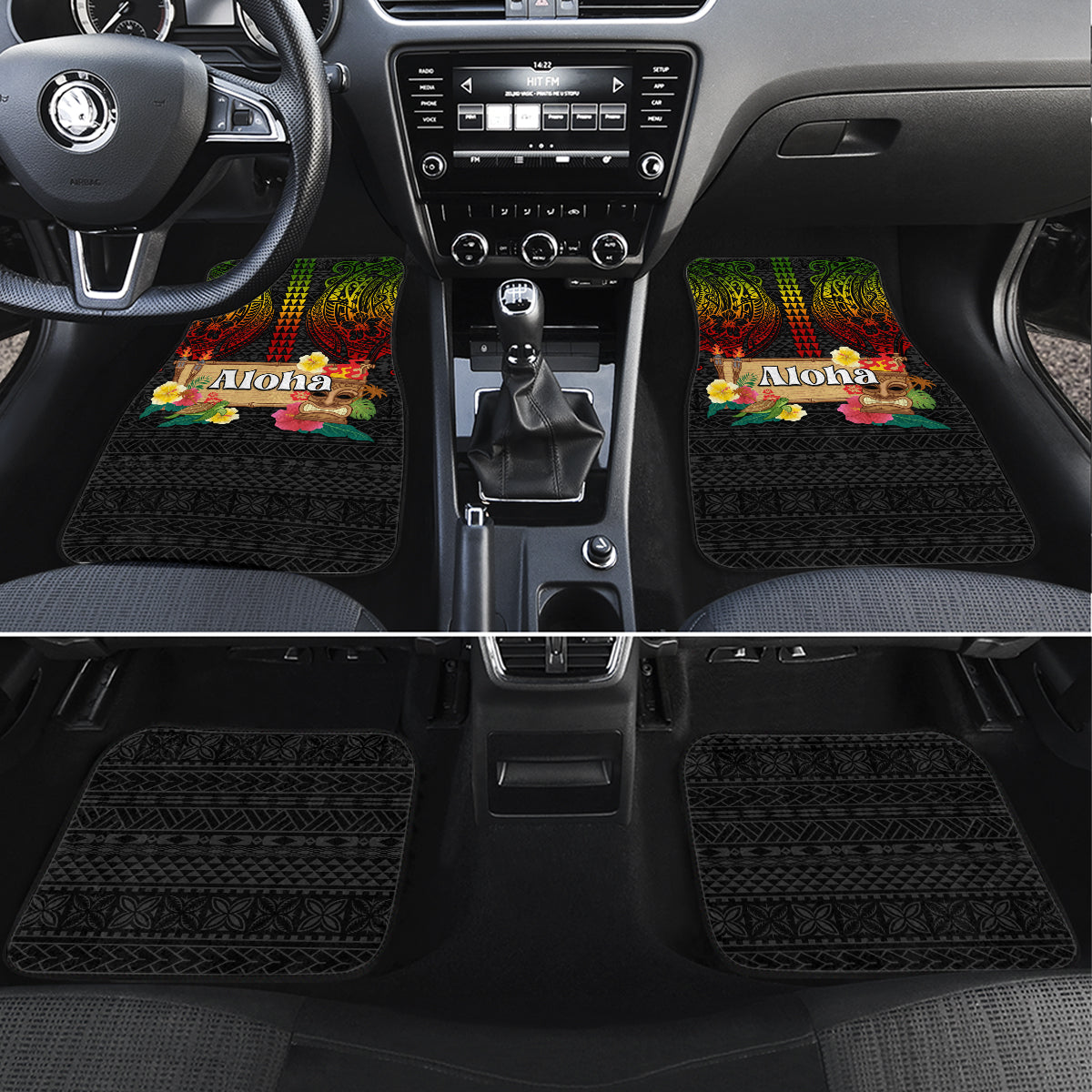 Hawaiian Elements and Polynesian Tattoo Car Mats