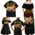 Hawaii Pan-Pacific Festival Family Matching Off Shoulder Maxi Dress and Hawaiian Shirt Hawaiian Elements and Polynesian Tattoo