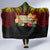 Hawaiian Elements and Polynesian Tattoo Hooded Blanket