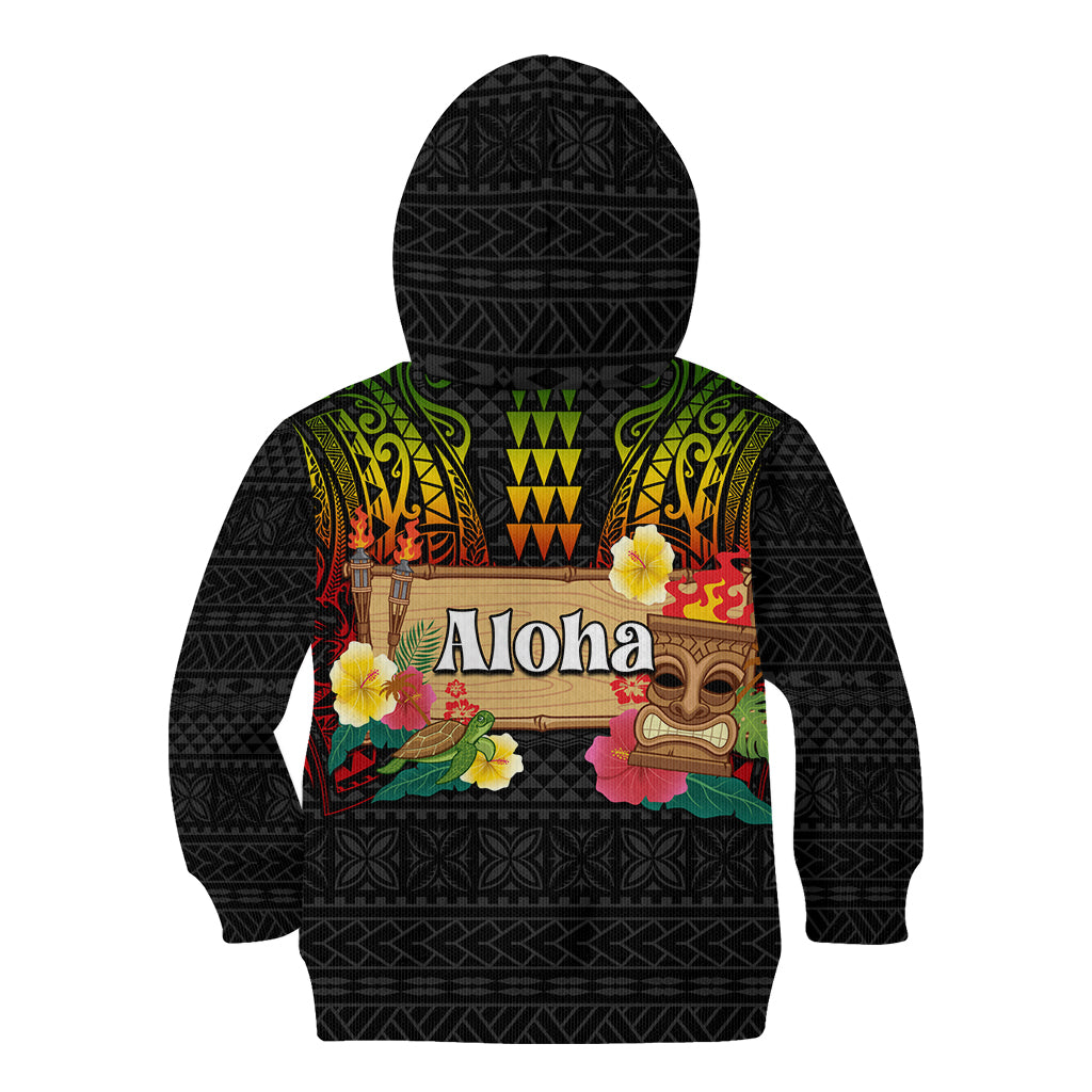 Hawaii Pan-Pacific Festival Kid Hoodie Hawaiian Elements and Polynesian Tattoo