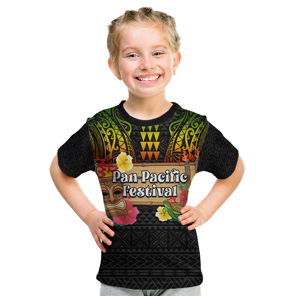 Hawaii Pan-Pacific Festival Kid T Shirt Hawaiian Elements and Polynesian Tattoo