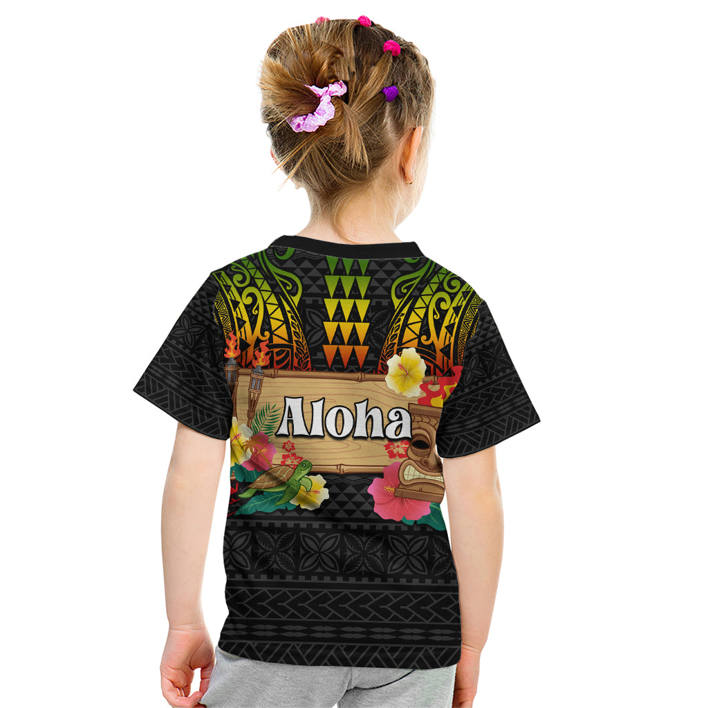 Hawaii Pan-Pacific Festival Kid T Shirt Hawaiian Elements and Polynesian Tattoo