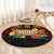 Hawaiian Elements and Polynesian Tattoo Round Carpet