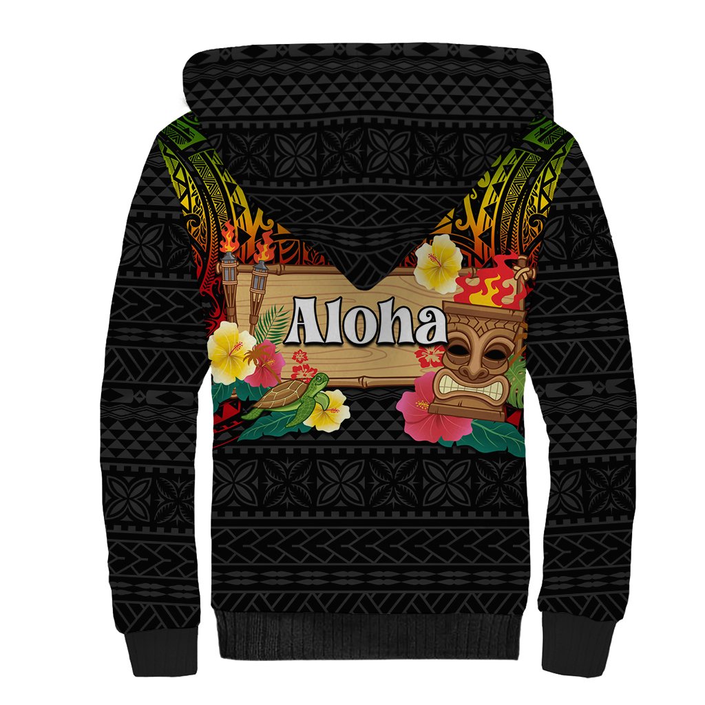 Hawaiian Elements and Polynesian Tattoo Sherpa Hoodie LT03 - Polynesian Pride
