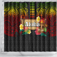 Hawaiian Elements and Polynesian Tattoo Shower Curtain