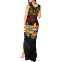 Hawaiian Elements and Polynesian Tattoo Tank Maxi Dress LT03 - Polynesian Pride