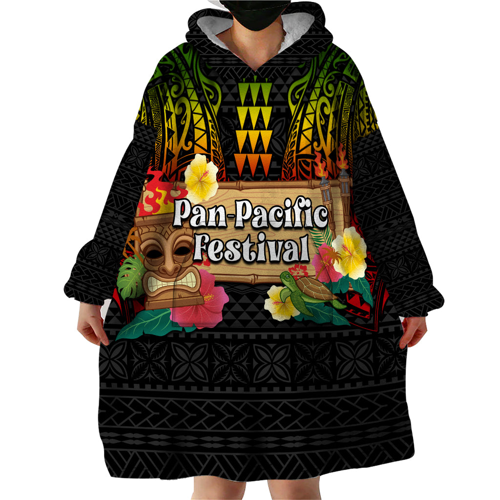 Hawaiian Elements and Polynesian Tattoo Wearable Blanket Hoodie LT03 - Polynesian Pride