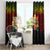 Hawaiian Elements and Polynesian Tattoo Window Curtain