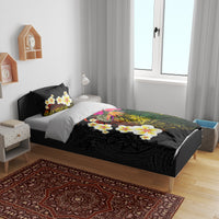 Hawaii Plumeria Bedding Set Polynesian Tattoo and Hibiscus LT03 - Polynesian Pride
