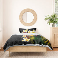 Hawaii Plumeria Bedding Set Polynesian Tattoo and Hibiscus LT03 - Polynesian Pride