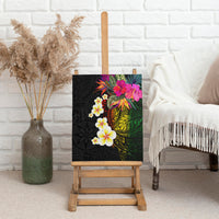 Hawaii Plumeria Canvas Wall Art Polynesian Tattoo and Hibiscus LT03 - Polynesian Pride