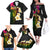 Hawaii Plumeria Family Matching Off The Shoulder Long Sleeve Dress and Hawaiian Shirt Polynesian Tattoo and Hibiscus