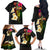 Hawaii Plumeria Family Matching Off The Shoulder Long Sleeve Dress and Hawaiian Shirt Polynesian Tattoo and Hibiscus