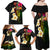 Hawaii Plumeria Family Matching Off Shoulder Maxi Dress and Hawaiian Shirt Polynesian Tattoo and Hibiscus