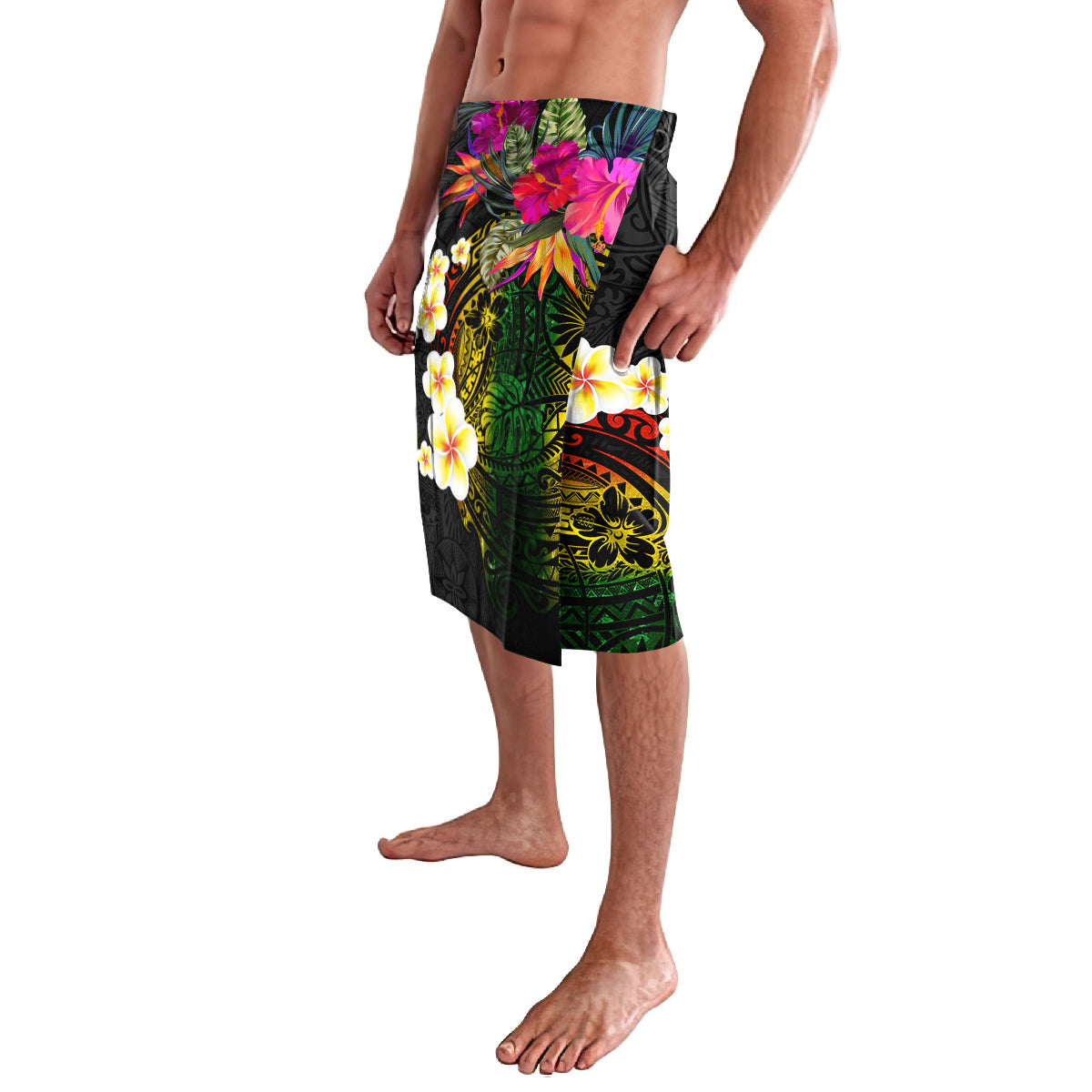 Hawaii Plumeria Lavalava Polynesian Tattoo and Hibiscus LT03 - Polynesian Pride