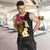 Hawaii Plumeria Men Tank Top Polynesian Tattoo and Hibiscus