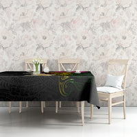 Hawaii Plumeria Tablecloth Polynesian Tattoo and Hibiscus LT03 - Polynesian Pride